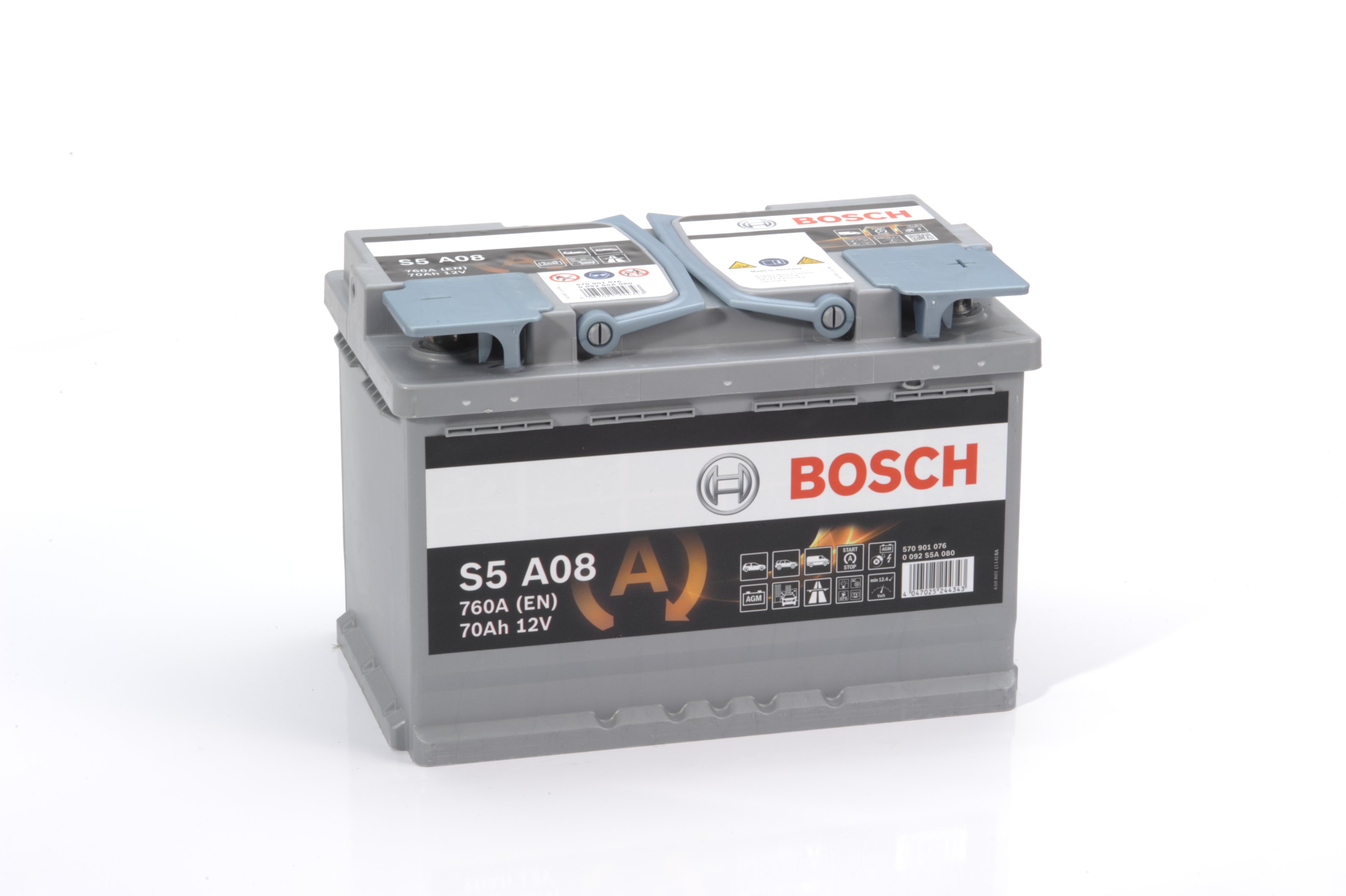 0 092 S5A 080 BOSCH Аккумулятор 70Ah  570901   "-  +"  278x175x190 AGM